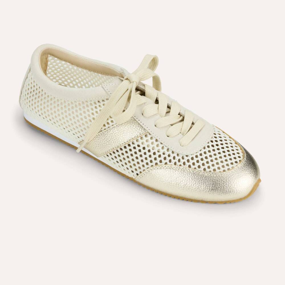 NEW YOSI SAMRA women's kiah sneaker in cream/gold